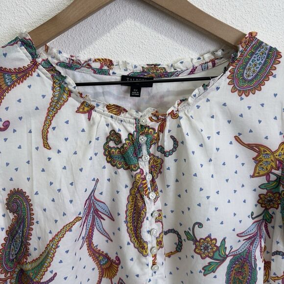 Talbots Top Womens 3X Plus Floral Tropical Breathable Beach‎ Cotton Boho Coastal - Picture 5 of 15